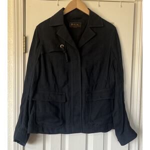 NWOT Loro Piana Navy Lino/Linen Jacket Size 46 Womans US 10